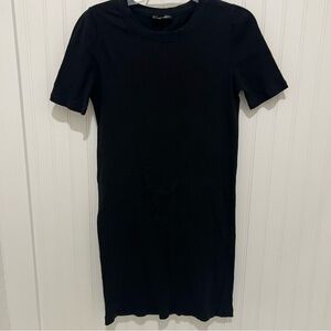 A.P.C. Black Ribbed Knit Dress